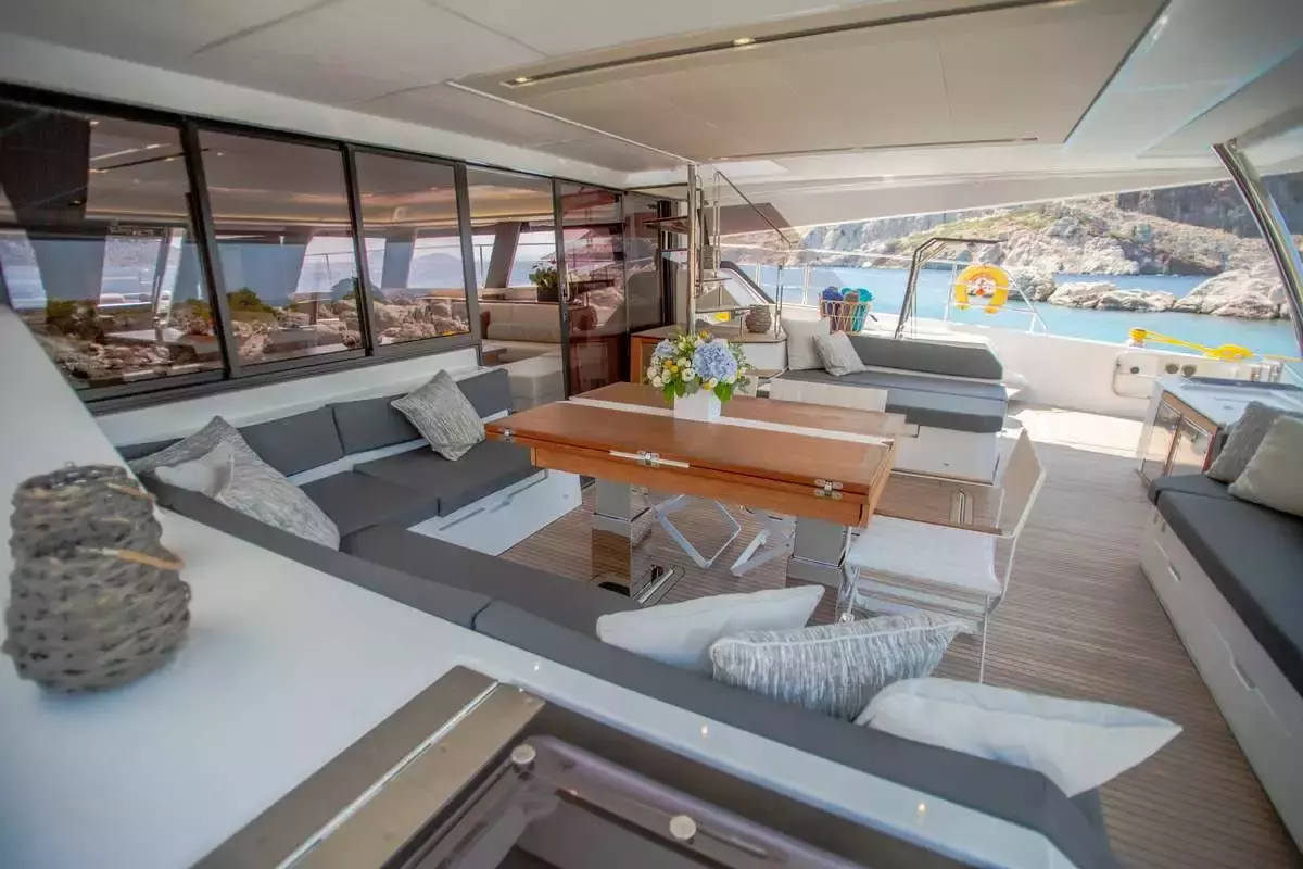 Majesty of Greece by Fountaine Pajot - Special Offer for a private Luxury Catamaran Charter in Santorini with a crew