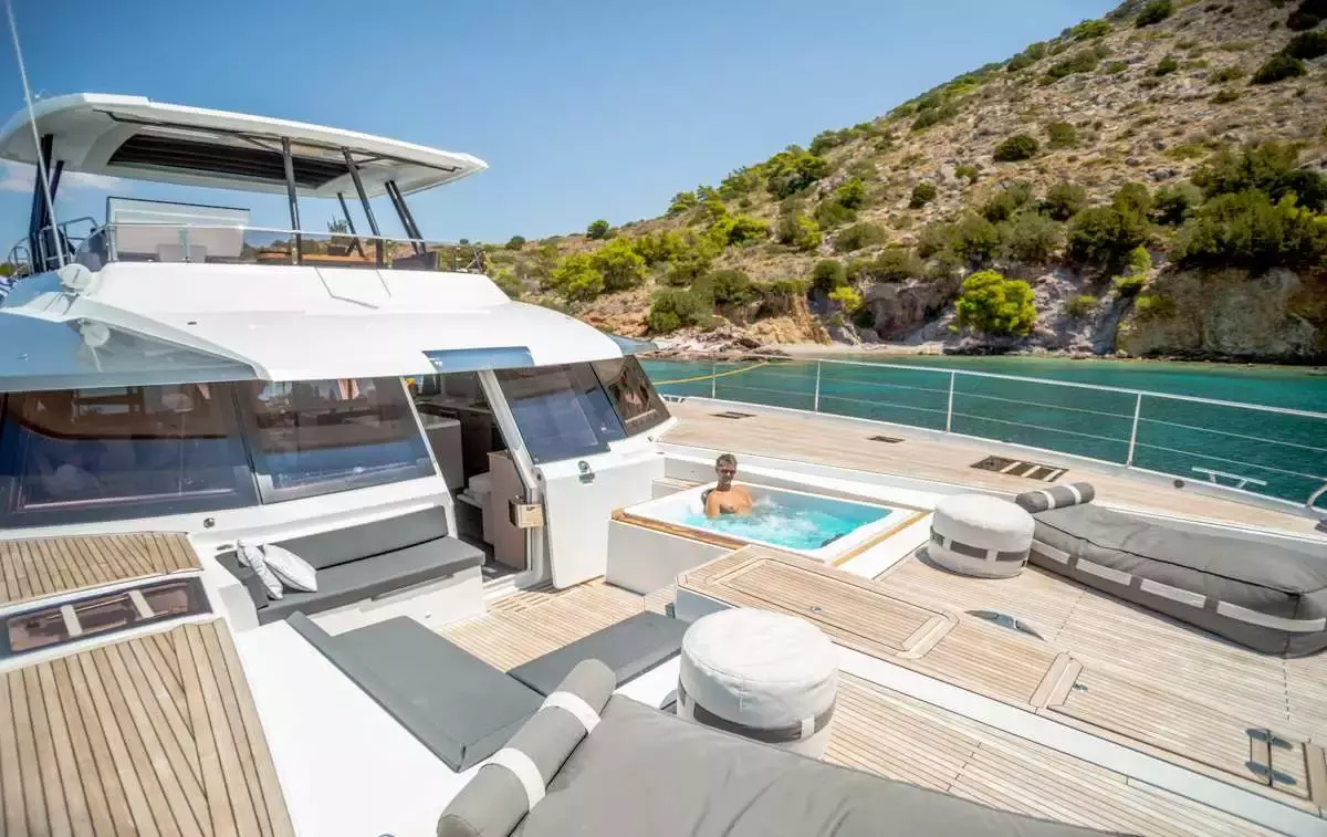 Majesty of Greece by Fountaine Pajot - Special Offer for a private Luxury Catamaran Charter in Santorini with a crew